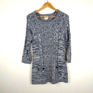 💥 EUC Effeci Knit Long Sleeve Mini Dress Sweater